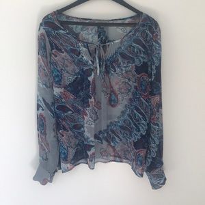 Flowy long sleeve knit top